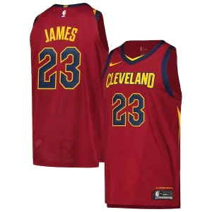LeBron James Cleveland Classique Cavaliers Nike Authentic Player Jersey Icon Edition Wine