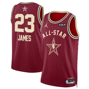 LeBron James Jordan Brand Unisex 2024 NBA All Star Vibrant Game Swingman Jersey Crimson