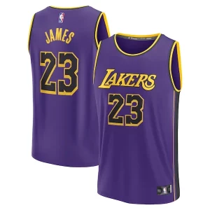 LeBron James Los Angeles Lakers 2022/23 Luxueux Fast Break Replica Jersey Statement Edition Purple