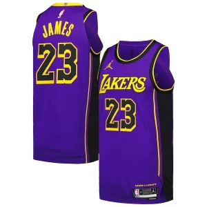 LeBron James Los Angeles Lakers Jordan Brand Authentic Player Jersey Statement Edition Purple Premium