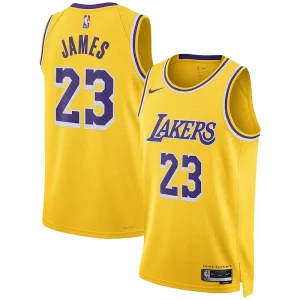 LeBron James Los Angeles Lakers Nike Unisex Confortable Swingman Jersey Association Edition Gold