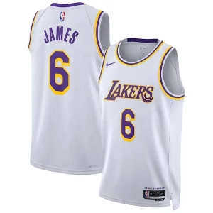 LeBron James Los Angeles Lakers Nike Unisex Swingman Jersey Association Edition White Exquisite