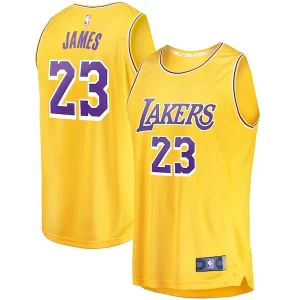 LeBron James Los Angeles Lakers Youth Fast Break Player Jersey Icon Magnifique Edition Gold