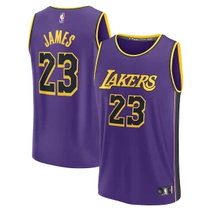 LeBron James Los Angeles Lakers Youth Fast Break Replica Player Authentique Jersey Statement Edition Purple