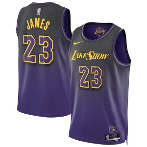 LeBron Premium James Los Angeles Lakers Nike Unisex 2024/25 Swingman Player Jersey City Edition Purple