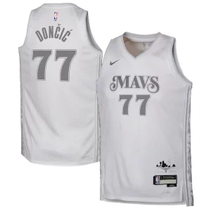 Luka Dončić Dallas Mavericks Exclusif Nike Youth 2024/25 Swingman Player Jersey City Edition White