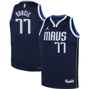Luka Doncic Dallas Mavericks Jordan Brand Youth Swingman Jersey Statement Edition Navy Uniques
