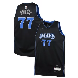 Luka Dončić Dallas Mavericks Nike Youth Swingman Replica Jersey City Edition Distingué Black