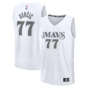 Luka Dončić Dallas Mavericks Youth 2024/25 Fast Break Player Jersey City Edition White Classique