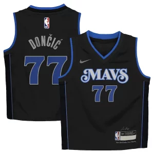 Luka Dončić Gracieux Dallas Mavericks Nike Preschool Swingman Replica Jersey City Edition Black