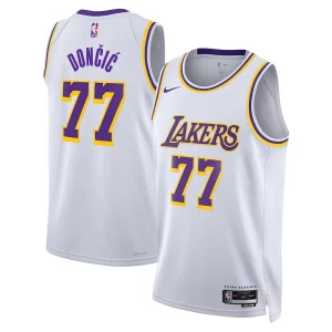 Luka Dončić Los Angeles Lakers Exquisite Nike Association Edition Unisex Swingman Jersey White