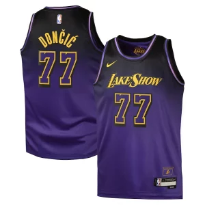 Luka Dončić Los Angeles Lakers Nike City Exquisite Edition Swingman Jersey 2024 Purple