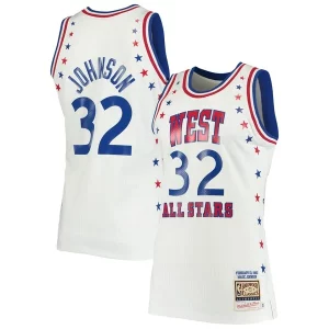 Magic Johnson Los Angeles Lakers 1983 NBA All Notable Star Game Hardwood Classics Authentic Jersey White