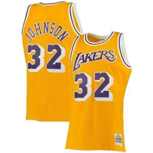 Magic Premium Johnson Los Angeles Lakers 1984/85 Big & Tall Hardwood Classics Swingman Jersey Gold