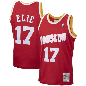 Mario Elie Houston Rockets 1993/94 Hardwood Classics Unique Swingman Jersey Red