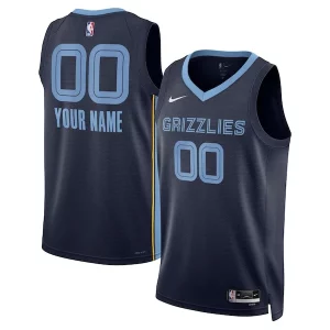 Memphis Grizzlies Dashing Nike Unisex Swingman Custom Jersey Navy Icon Edition
