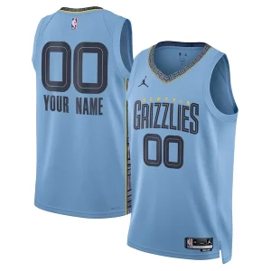 Memphis Grizzlies Exquisite Jordan Brand Unisex 2022/23 Swingman Custom Jersey Statement Edition Blue