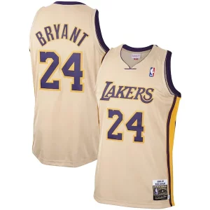 Men's Los Angeles Lakers Kobe Bryant Gold Captivant 2008 09 Hardwood Classics Authentic Player Jersey