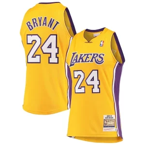 Men's Los Angeles Lakers Kobe Bryant Gold Vibrant Hardwood Classics 2008 09 Authentic Jersey