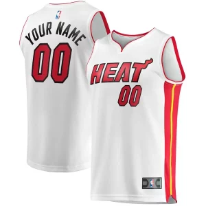Miami Heat Youth Fast Break Tendance Custom Replica Jersey Association Edition White