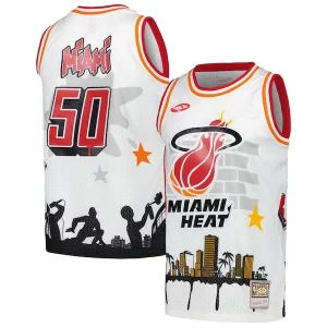 Miami Heat x Tats Cru Hardwood Classics Fashion Notable Jersey White