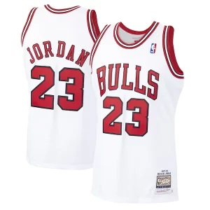 Michael Jordan Chicago Bulls 1997/98 Authentique Hardwood Classics Authentic Jersey White/Black/Scarlet
