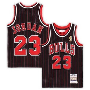Michael Jordan Chicago Bulls Preschool 1996/97 Hardwood Classics Authentic Jersey Black/Red/White Bold