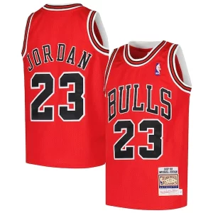 Michael Jordan Chicago Bulls Youth Hardwood Classics 1997/98 Authentic Magnifique Jersey Red