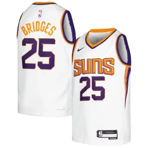 Mikal Bridges Phoenix Suns Nike Commémoratif Youth Swingman Jersey Association Edition White/Purple