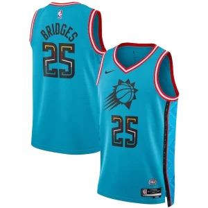 Mikal Bridges Phoenix Suns Nike Unisex 2022/23 Swingman Jersey City Edition Superbe Turquoise