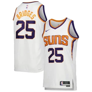 Mikal Bridges Phoenix Suns Nike Unisex Swingman Jersey Tendance Association Edition White/Purple