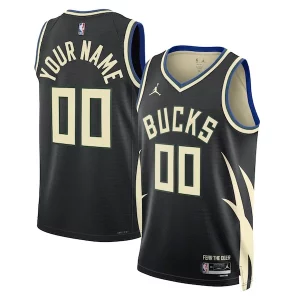 Milwaukee Bucks Jordan Brand Dashing Unisex 2022/23 Swingman Custom Jersey Statement Edition Black