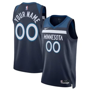 Minnesota Timberwolves Nike Unisex Swingman Custom Jersey Navy Icon Personalisable Edition