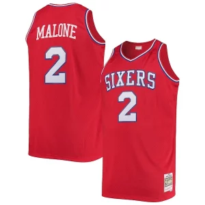 Moses Malone Philadelphia 76ers 1982/83 Big Magnifique & Tall Hardwood Classics Swingman Jersey Red