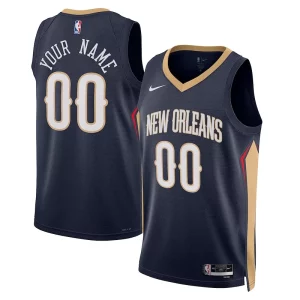 New Orleans Admirable Pelicans Nike Unisex 2022/23 Swingman Custom Jersey Navy Icon Edition