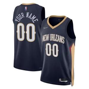 New Orleans Pelicans Nike 2021/22 Magnifique Diamond Swingman Custom Jersey Icon Edition Navy