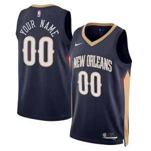 New Orleans Pelicans Nike Unisex 2022/23 Swingman Custom Jersey Exclusif Navy Icon Edition