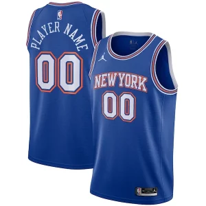 New York Knicks Jordan Brand Swingman Custom Jersey Exceptionnel Statement Edition Blue
