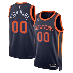 New York Knicks Jordan Brand Unisex 2022/23 Notable Swingman Custom Jersey Statement Edition Navy