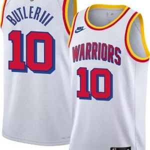 Nike Adult Golden State Warriors Jimmy Butler #10 Hardwood Classic Commémoratif White Jersey