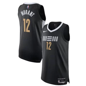 Nike Ja Morant Memphis Éclatant Grizzlies Authentic Jersey City Edition Black