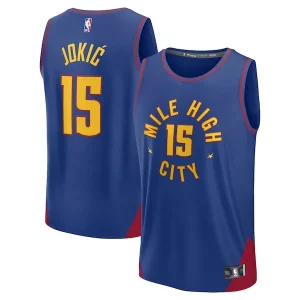 Nikola Jokic Denver Nuggets Fast Exclusif Break Replica Player Jersey Statement Edition Blue