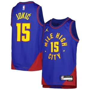 Nikola Jokic Denver Nuggets Jordan Éclatant Brand Youth Swingman Jersey Statement Edition Blue