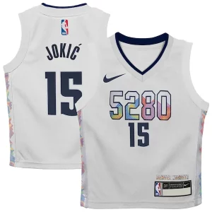 Nikola Jokic Denver Nuggets Nike Toddler 2024/25 Swingman Collectible Player Jersey City Edition White
