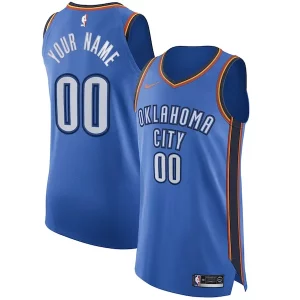 Oklahoma City Thunder Nike Authentic Custom Jersey Blue Icon Éclatant Edition