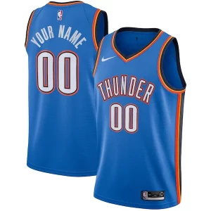 Oklahoma City Thunder Nike Custom Swingman Jersey Icon Edition Blue Stylish