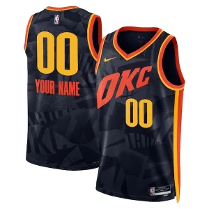 Oklahoma City Thunder Nike Unisex 2023/24 Custom Splendide Swingman Jersey Navy City Edition