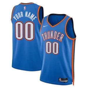 Oklahoma City Thunder Nike Unisex Swingman Custom Jersey Blue Icon Notable Edition