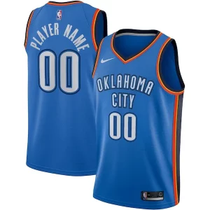 Oklahoma Haut de gamme City Thunder Nike Swingman Custom Jersey Blue Icon Edition
