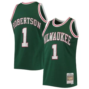 Oscar Splendide Robertson Milwaukee Bucks 1996/97 Hardwood Classics NBA 75th Anniversary Diamond Swingman Jersey Green